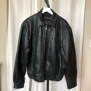 WILSONS LEATHER PELLE STUDIO BLACK MENS JACKET
